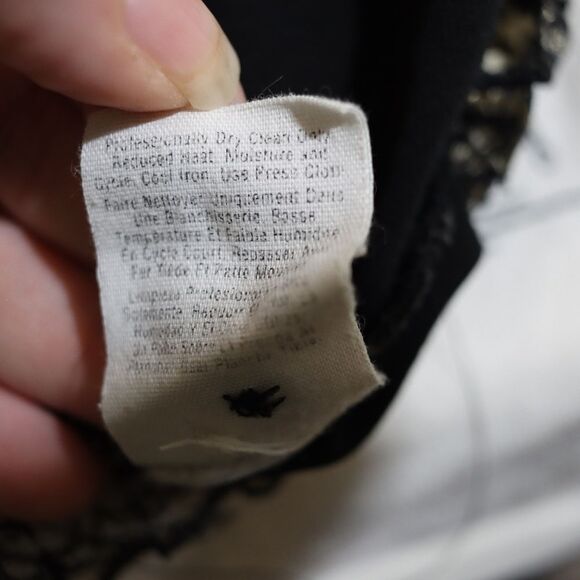 DKNY Black Cardigan with Sparkly Trim Large - Picture 13 of 14